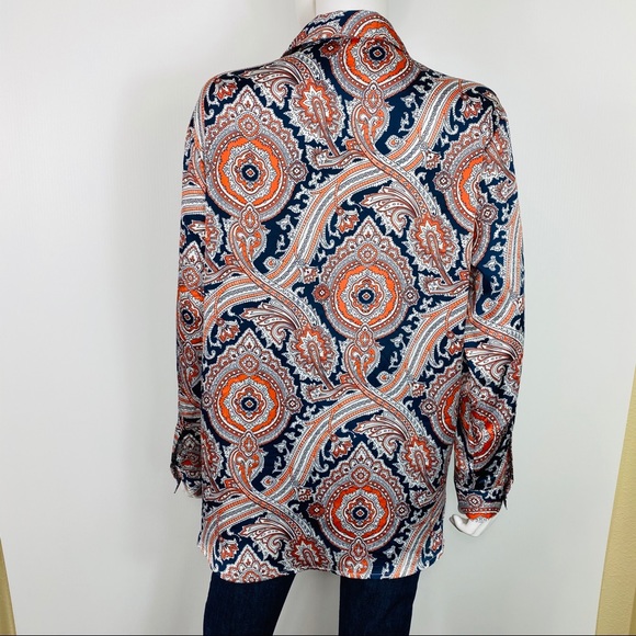 Michael Kors Sz M Paisley Shirt Tunic - Picture 3 of 7